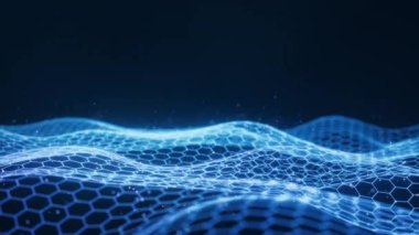 Sayısal altıgen grafik arkaplan, 3D görüntüleme.