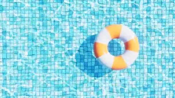 Animacja Pętli Nadmuchiwanego Pierścienia Pływackiego Renderowanie — Wideo stockowe