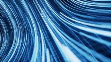 Sayısal siber uzay ile akış çizgileri, 3d oluşturma.