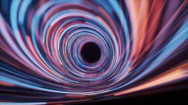 Sayısal siber uzay ile akış çizgileri, 3d oluşturma.