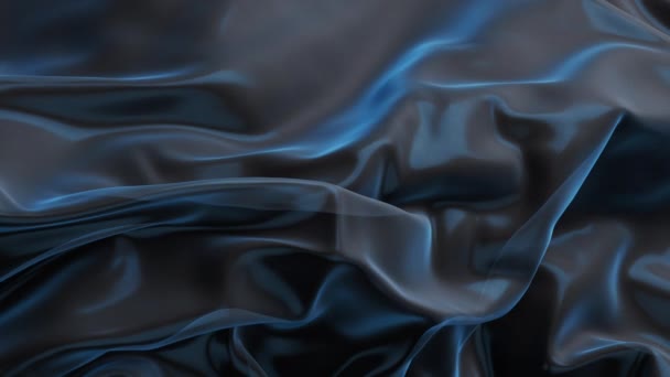 滑らかな波布の背景 3Dレンダリング — ストック動画