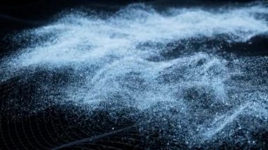 Soyut dalga parçacıkları arkaplan, 3d oluşturma.