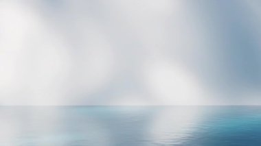 Bright room with water inside, 3d rendering.