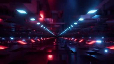 Siber uzay arkaplanlı dijital küpler, 3d oluşturma.