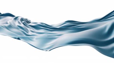 Alfa kanallı pürüzsüz mavi dalga bezi, 3D görüntüleme.