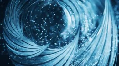 Akan eğri ve parçacıklar arkaplan, 3d oluşturma.