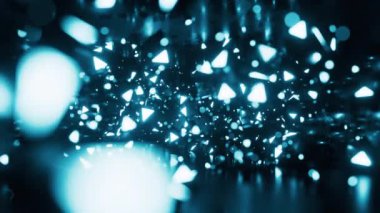 Parlak neon ışıklar tüneli, 3D görüntüleme.