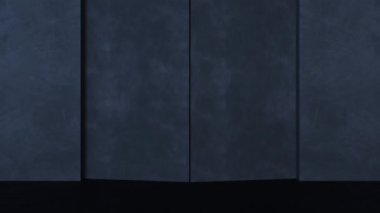 Karanlık odanın kapısını aç, 3 boyutlu görüntüleme..