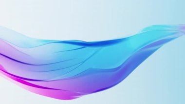 Flowing transparent cloth background, 3d rendering.