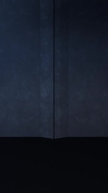 Karanlık odanın kapısını aç, 3 boyutlu görüntüleme..