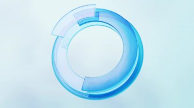 Soyut eğri cam geometri arkaplanı, 3 boyutlu görüntüleme.