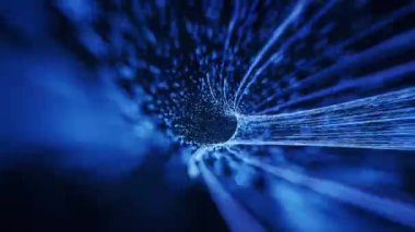 Akan dijital parçacıklar arkaplan, 3d oluşturma.