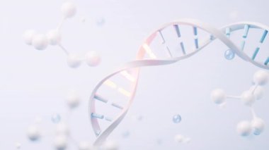 Biyolojik konsepte sahip DNA, 3D görüntüleme.