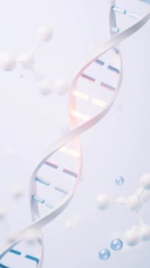 Biyolojik konsepte sahip DNA, 3D görüntüleme.