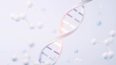 Biyolojik konsepte sahip DNA, 3D görüntüleme.