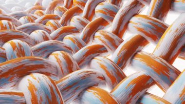 Temiz kumaşla karşılaştırıldığında kirli bez, üç boyutlu işleme.