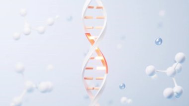 DNA ve mutasyon biyolojik konsept, 3 boyutlu oluşturma.