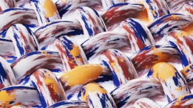 Temiz kumaşla karşılaştırıldığında kirli bez, üç boyutlu işleme.