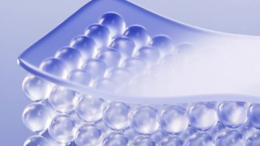 Kozmetik konsepti ile deri hücre arkaplanı, 3D görüntüleme.