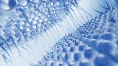 Kozmetik konsepti ile deri hücre arkaplanı, 3D görüntüleme.