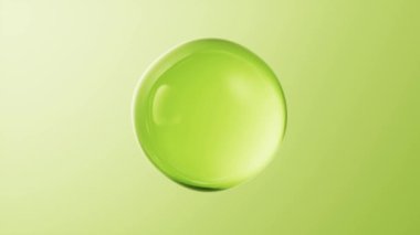 Şeffaf yeşil baloncuklar arka plan, 3d oluşturma.