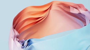 Flowing wave multilayer background, 3d rendering.