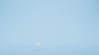 Beyaz saf besin molekülleri, 3D görüntüleme.