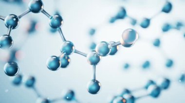 Şeffaf moleküller arkaplan, 3d oluşturma.