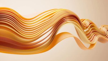 Değişken turuncu eğri kurdeleler arka plan, 3D görüntüleme.