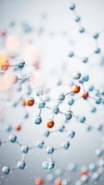 Şeffaf moleküller arkaplan, 3d oluşturma.