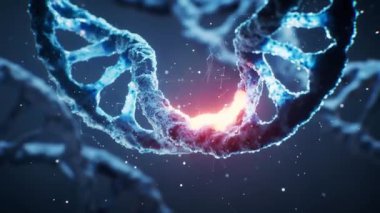 Biyolojik DNA yapısı ve biyomühendislik konsepti..