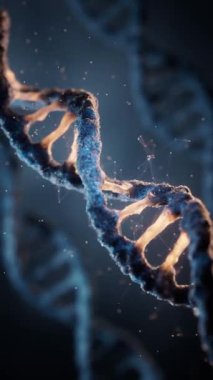 Biyolojik DNA yapısı ve biyomühendislik konsepti..