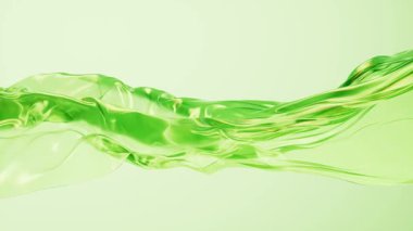 Flowing transparent cloth background, 3d rendering.