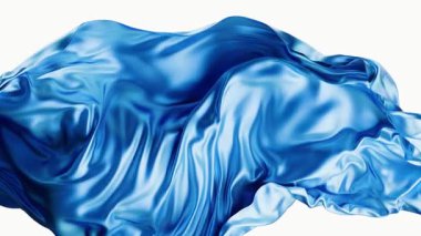 Akan mavi dalga bez arka plan, 3D görüntüleme.