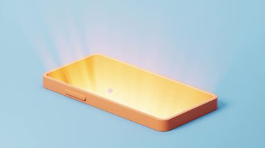 Cep telefonundan hediye kutuları çıkıyor, 3D görüntüleme.