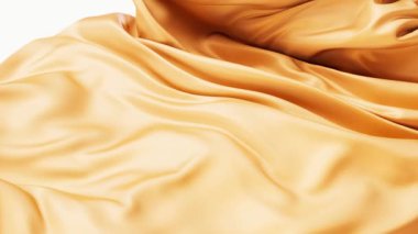 Akan altın dalga bez arka plan, 3D görüntüleme.