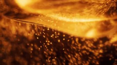 Cam geometride altın parıldayan parçacıklar, 3 boyutlu görüntüleme.