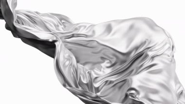 Akan gümüş dalga bez arka plan, 3D görüntüleme.