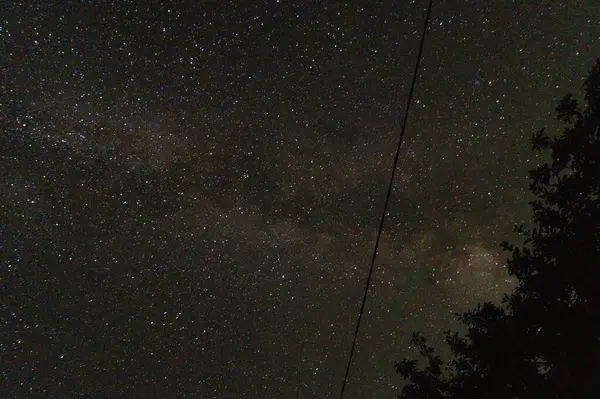 Yıldızlı ve samanyolu gece gökyüzü
