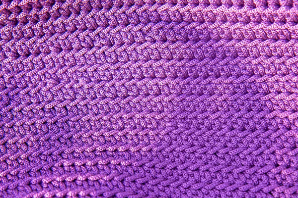 Schöner Violett Gestrickter Stoff Als Hintergrund Kopierraum Handarbeit Als Hintergrund — Stockfoto