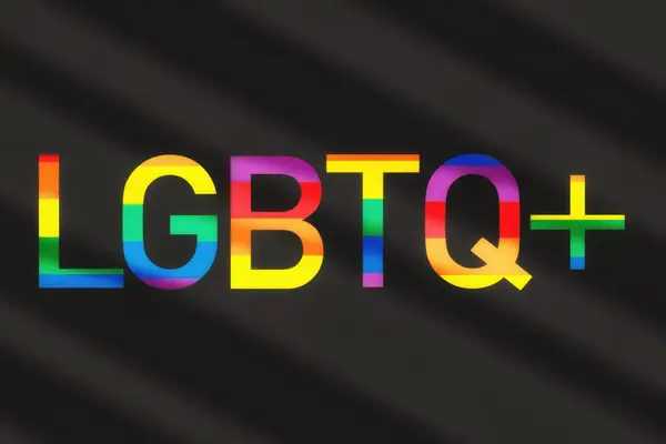 Lgbtq Kleurrijke Regenboog Lgbtq Zwarte Achtergrond Gelijkheid Geluk Concept Diversiteit — Stockfoto