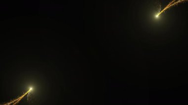 Altın Bokeh 'in Alfa Kanallı Parlayan Parçacıkları Uçuşu