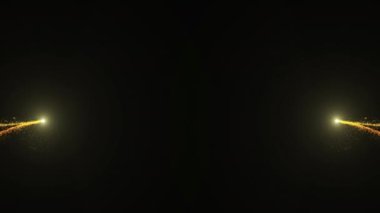 Altın Bokeh 'in Alfa Kanallı Parlayan Parçacıkları Uçuşu