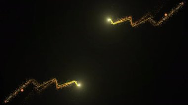 Altın Bokeh 'in Alfa Kanallı Parlayan Parçacıkları Uçuşu