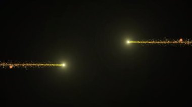 Altın Bokeh 'in Alfa Kanallı Parlayan Parçacıkları Uçuşu
