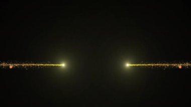 Altın Bokeh 'in Alfa Kanallı Parlayan Parçacıkları Uçuşu