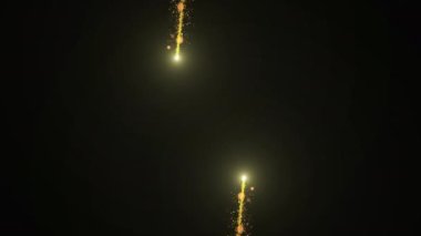 Altın Bokeh 'in Alfa Kanallı Parlayan Parçacıkları Uçuşu