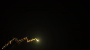 Altın Bokeh 'in Alfa Kanallı Parlayan Parçacıkları Uçuşu
