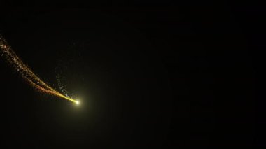 Altın Bokeh 'in Alfa Kanallı Parlayan Parçacıkları Uçuşu