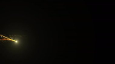 Altın Bokeh 'in Alfa Kanallı Parlayan Parçacıkları Uçuşu